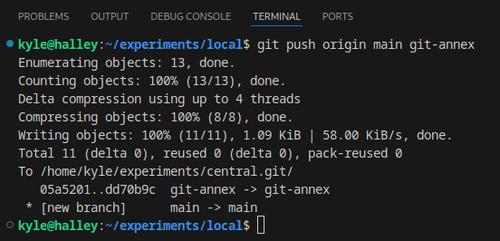 Git Push Stdout